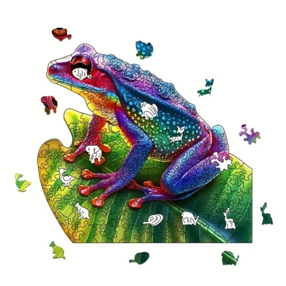 Frog Puzzle 3-D brain rare Wooden jigsaw new unopened